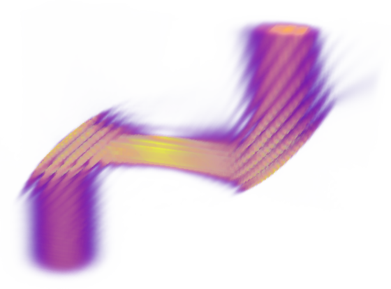 Millimeter-wave mode pattern on a cylindrical waveguide wall